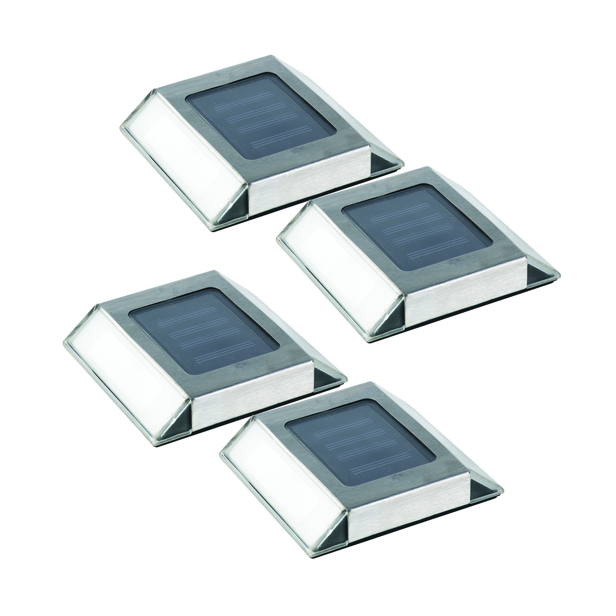 Nature Power, 4 Pk Stainless Steel Solar Powered Pathway Lights, Included (qty.) 4 Model# 21072